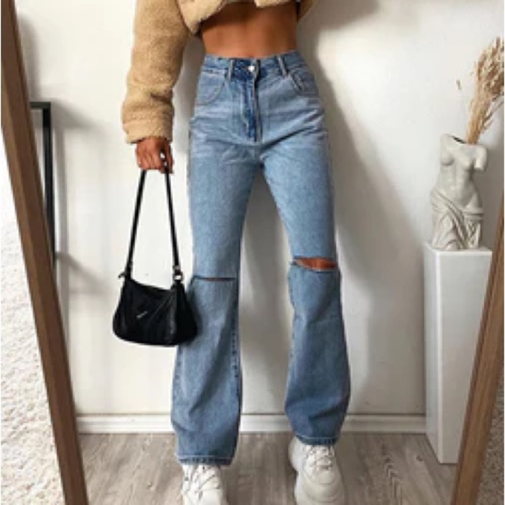Fashion Nova “bend the rules slouch fit jeans”